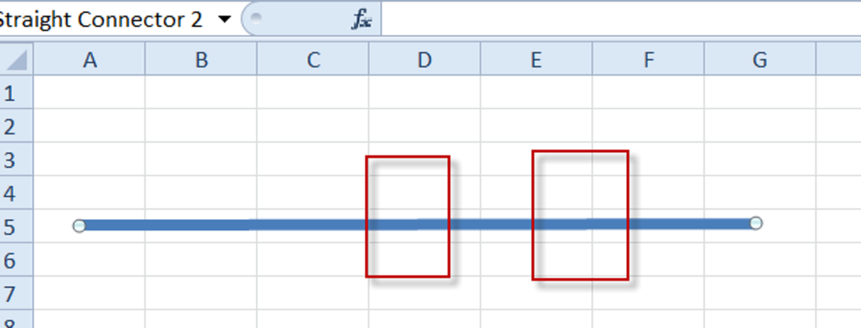 excel drawing line